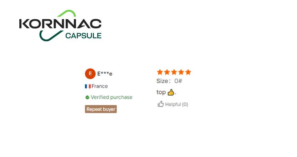 Kvalitet gradi reputaciju: KornnacCaps HPMC kapsule dobijaju visoko priznanje od klijenta iz Fran...